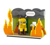 Serie de anime 1100, 299 piezas, bloques de dibujos animados, este es un buen escenario de bricolaje, bloques