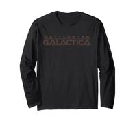 Serie de Ciencia ficción con el Logotipo clásico de Battlestar Galactica Manga Larga