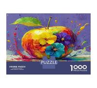 Serie de Frutas 1000-piezas Puzzle - Cartón Reciclado & Puzzle Concentración Arte psicodélico de la Manzana - para Familia Y Amigos 38x26cm/1000pcs Regalo De San Valentín