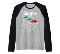 Serie de Inteligencia galáctica Alien 3i Atlas Camiseta Manga Raglan