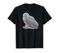 Serie de pájaros. Búho nevado. Camiseta