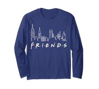 Serie de televisión Friends Skyline Logo NYC Vintage 90 Fan Nerd Sitcom Manga Larga