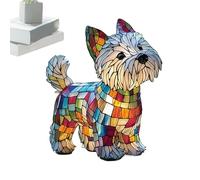 Serie Dog Art Night Light, lámparas de mesa LED con temática de perros lindos, luz nocturna de resina teñida, recargable y de bajo consumo, 7.48 x 4.72 x 7.87 pulgadas, para sala de estar, dormitorio