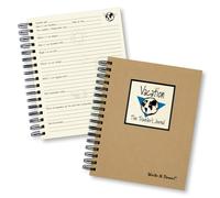 Serie ""Escr belo"" de Journals Unlimited Diario guiado Vacaciones Diario del viajero Tama o completo 7.5"" x 9"" Tapa dura Kraft Hecho en EE. UU.