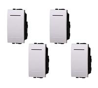 Serie Frutas Tomas Interruptores Inversores, Compatible Con Bticino Living Light Blanco (4 pcs Botón)