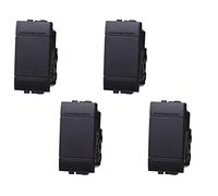Serie Frutti Tomas Interruptores Desviadores, Compatible Con Bticino Living Light Negro (4 uds. Inversor)