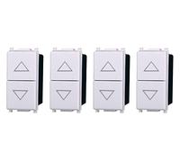 Serie Frutti Tomas Interruptores Desviadores, Compatible Con Vimar Plana (4, Botón Doble Salider)