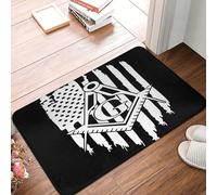 Serie Masónica Escuadra De Brújula Masónica Tapete para Puerta Cómodo Felpudo De Bienvenida Antideslizante Alfombra De Baño para Cocina Pasillo Trasera Delantera 40X60 Cm