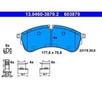 Serie Pastillas de Freno Delantero 603879 13.0460-3879 Set Tabletas Frenos