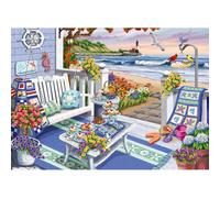Serie RavensBurger Cozy: Seaside Sunshine 300 Pieces Gran Formato Rompecabezas para adultos y nios | Diseo nico de piezas | Materiales de calidad