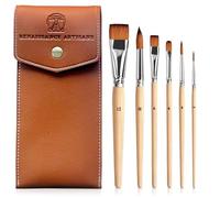 Serie Rembrandt I - Juego de 6 Pinceles para Acuarela, Kolinsky Sable Performance Hair, Diseñados para Acuarelas y Versátiles para Gouache y Óleo - Kit de Arte y Viaje Premium