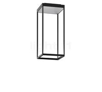 Serien Lighting Reflex² S, lámpara de techo LED, cuerpo negro/reflektor plateado - 45 cm - 2.700 k - regulable corte de fase