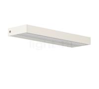 Serien Lighting SML², lámpara de pared LED, cuerpo blanco/vidrio negro - 30 cm - 2.700 K - regulable por corte de fase