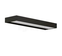 Serien Lighting SML², lámpara de pared LED, cuerpo negro/vidrio negro - 30 cm - 2.700 K - regulable por corte de fase
