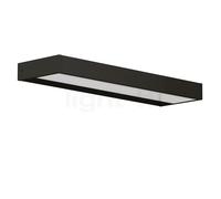 Serien Lighting SML², lámpara de pared LED, cuerpo negro/vidrio satinado - 30 cm - 2.700 K - regulable por corte de fase