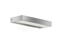 Serien Lighting SML², lámpara de pared LED, cuerpo plateado/vidrio satinado - 22 cm - 2.700 K - regulable por corte de fase