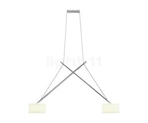 Serien Lighting Twin, lámpara de suspensión, pantalla vidrio acrílico - cromo brillo