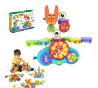 Serifik - Bloques de construcción de aprendizaje creativo, engranajes eléctricos de aprendizaje de vástago 6/13/18, bloque de construcción Serifik - Aumenta el pensamiento lógico/creatividad