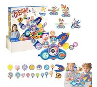 Serifik Creative Learning Building Blocks, Serafil Building Blocks, Educational Construction Set, Over 100 Shapes, Boost Logical Creativity, Electric & Manual Dual Mode (Aerospace - Set of 18)