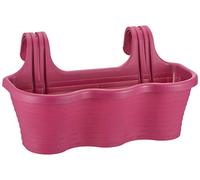 Serinova, Jardinera Balcón, 53 cm Largo, 10 LTS, Set 2 Unidades, Maceta Colgar, Barandilla (Cherry), TOM5
