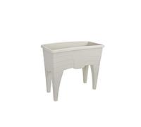 Serinova Jardinera Crecimiento Huerto, Jardinera Alta con Patas, 76 cm Largo, Capacidad 60 LTS, Huerto Urbano (Blanco)