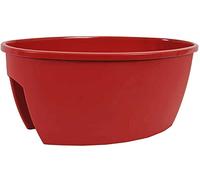 Serinova Jardinera para Barandilla hasta 10 cm Ancho, 59x36x25 cm, Jardinera Balcón 22,5 litros (Rojo)