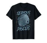 Serio Acerca de los Peces Disco Acuarista Cuidador de Peces Camiseta