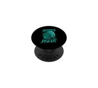 Serio Acerca de los Peces Disco Acuarista Cuidador de Peces PopSockets PopGrip Adhesivo
