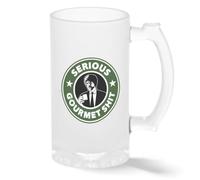 Serious Gourmet Shit Funny Movie Parody Graphic samuel jackson Taza de cristal pintado transparente Taza para de Beer 500ml