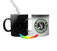 Serious Gourmet Shit Funny Movie Parody Graphic samuel jackson Taza mágica | Funny Novelty Tazas mágicas 330ml