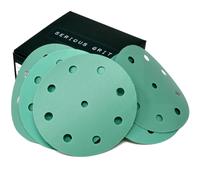 Serious Grit - Surtido de discos de lijado de grano alto de 5 pulgadas y 9 orificios - Grano 320 400 600 800 1000 (10 de cada uno) - Discos de pe