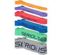 Serious Steel Fitness Bandas de entrenamiento de resistencia de 37 pulgadas (sistema de banda de ejercicio portátil, bandas de entrenamiento para tensión constante, sin holgura) - #0-5 Set