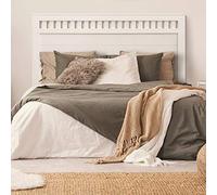 SERMAHOME Cabeceros para Camas 150 y 160 cm, Bora Cabecero de Madera de Pino Color Blanco
