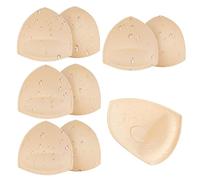 SERMICLE Insertos de brasier de traje de baño impermeables, 4 pares, almohadillas acolchadas cosidas para bikini, brasier deportivo A/B o C/D, D/E