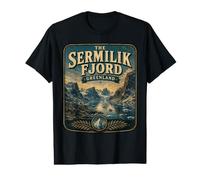 Sermilik Fjord Groenlandia Vintage Arctic Fjord Travel Camiseta gráfica económica