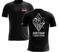 SERMILITAR Camiseta de caballería - Camiseta Militar español - Camiseta del Ejercito español - Camiseta táctica español (FR/ES, Letras, M, Regular, Regular, Negro)