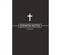SERMON NOTES:: For Men | Faith Journal for Men| Men's Sermon Journal Minimalist Black Design | Christian Gift for Men 140 Pages