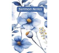 Sermon Notes: Hardback 6x9 | 112 Pages | 52 W hurch Notes, Prayer Requests, Acts of Kindness Journal | Wide Ruled Minimalist Pages