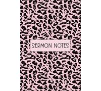 Sermon Notes Journal for Women and Teens | Pink Leopard Print Sermon Notebook for Taking Church Notes