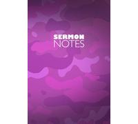 Sermon Notes: Stylish pink camouflage cover. Great for note taking in church. Give as gifts to your friends, family or first time guests.