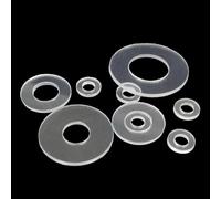 SeroNi 100 Uds M1.6 M2 M2.5 M3 M4 M5 M6 M8 M10 M12 plástico Duro Suave PVC Transparente Aislante Junta Plana Anillo Espaciador arandela Plana Gasket(Soft,M6x12x1mm)