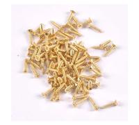 SeroNi 100 Uds Mini Tornillo de Cabeza Plana for Accesorios de Hardware for Cajas de Madera Muebles de Trabajo de Madera Tornillos de Bronce/Plata/Dorado(3,2x7mm)