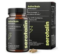 serotalin ACTIVE BRAIN Performance (anteriormente HAPPY ENERGY) | Altamente dosificado con griffonia, vitaminas B, cafeína & zinc | Vegano & Made in Germany | 60 cápsulas (2 meses)
