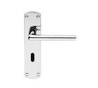 Serozzetta Eden - Tiradores de puerta en placa trasera (57 mm c/c), cromo pulido
