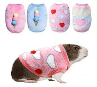 SERPEN 4 Piezas de Ropa para Conejo y Animal Pequeño, Chaleco Cálido, Camiseta Suave para Gatito, Hurón, Chihuahua, Cachorro, Mini Perro (XXS)