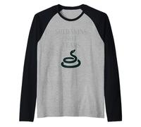 Serpentcore Moda Serpiente Estética Oscuro Femenino Energía Camiseta Manga Raglan
