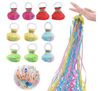 Serpentinas de Mano, Darryy 10 Piezas Lanza Serpentinas, Tira Serpentinas, Serpentinas de Colores, Cañones de Confeti y Serpentinas, para Año Nuevo, Fiestas, Cumpleaños, Bodas, Graduaciones (Color)