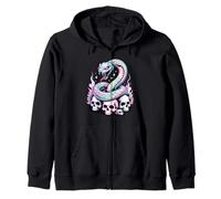 Serpiente Arco Iris Enrollado En Calaveras Sudadera con Capucha