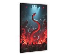 Serpiente Art of The Flame Stage (2) póster de lienzo para decoración de dormitorio, paisaje, oficina, habitación, regalo, 40 x 60 cm