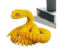 Serpiente Articulada Juguete Fidget - Juguetes Antiestrés De Animales Impresos En 3D | Bromas Realistas para Escritorio, Cama, Mesa, Estantería, Salpicadero de Coche, Interior de Automóvil, Mesita y E